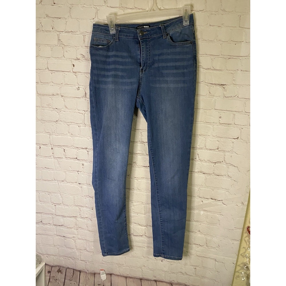 Fashion Nova Jeans  9 Womens Juniors Size Blue Denim Skinny Leg High Rise Casual